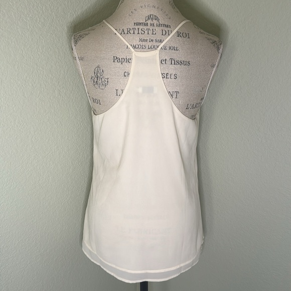 Tobi Chiffon Off White Racerback Tank Top - Picture 5 of 7
